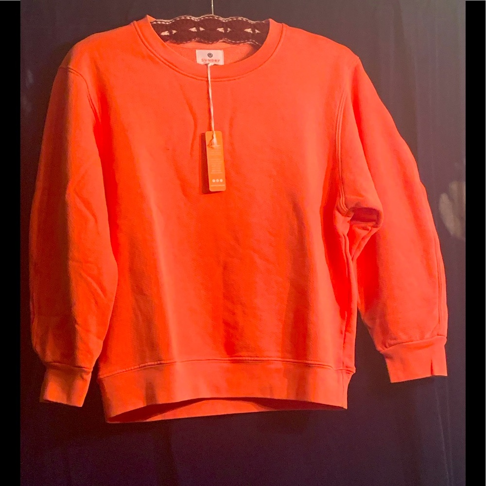 Sundry oversized orange sweatshirt.size 1